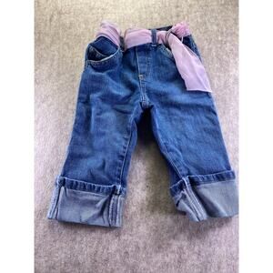 Baby Gap Blue Jeans Capris With an Attached Pink Belt Size 3T